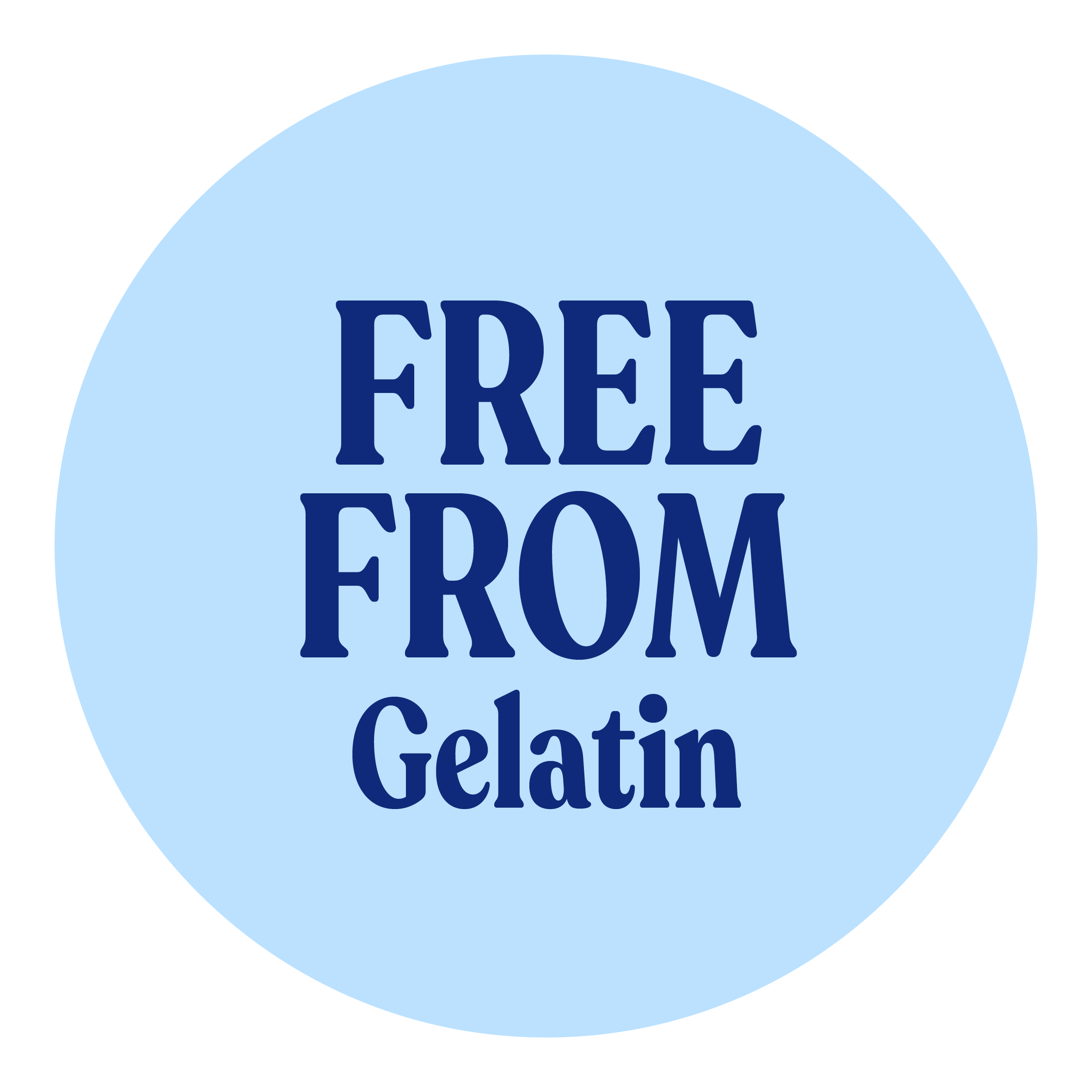 Free from gelatin Free from gelatin