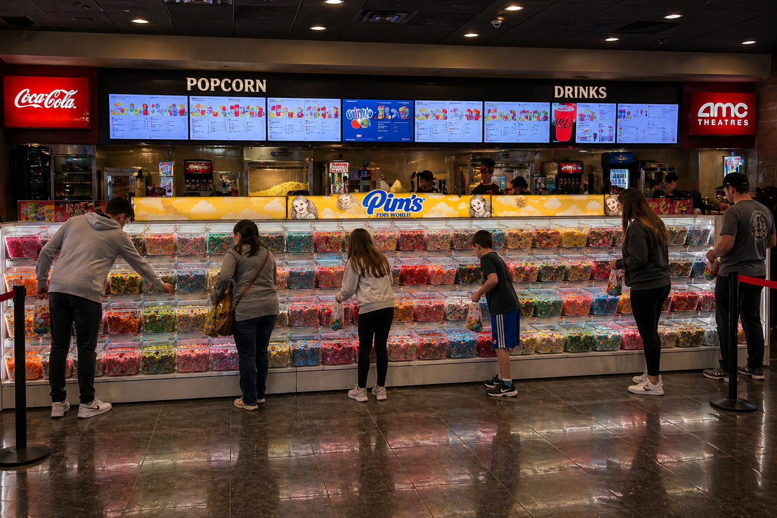 Pim's Pick 'N' Mix at a cinema concession stand