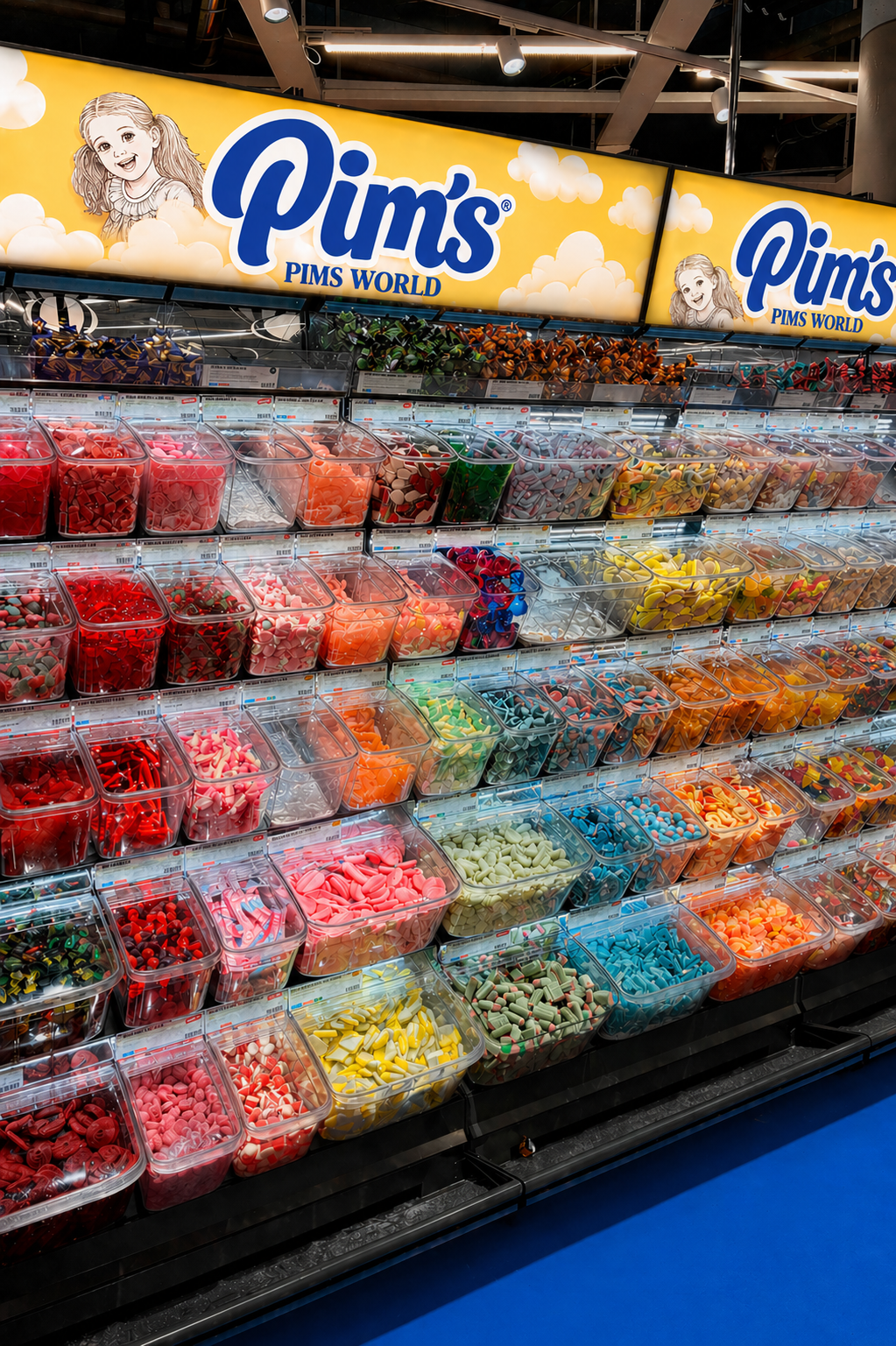 Pim's World pick 'n' mix stand close-up