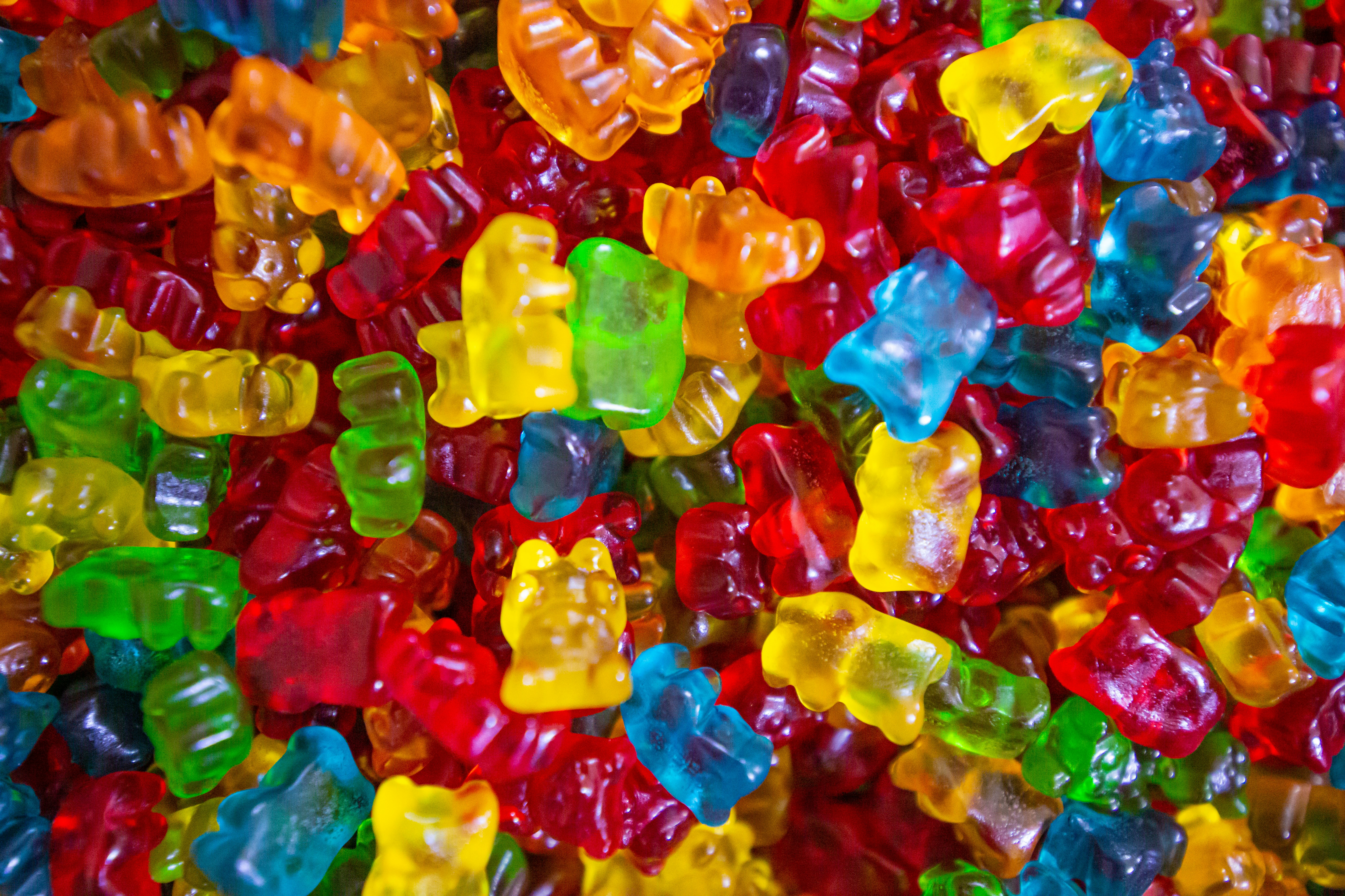 A pile of brightly colored mass-market gummy candy