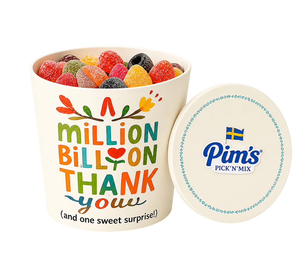 A Million Billion Thank Yous candy gift box