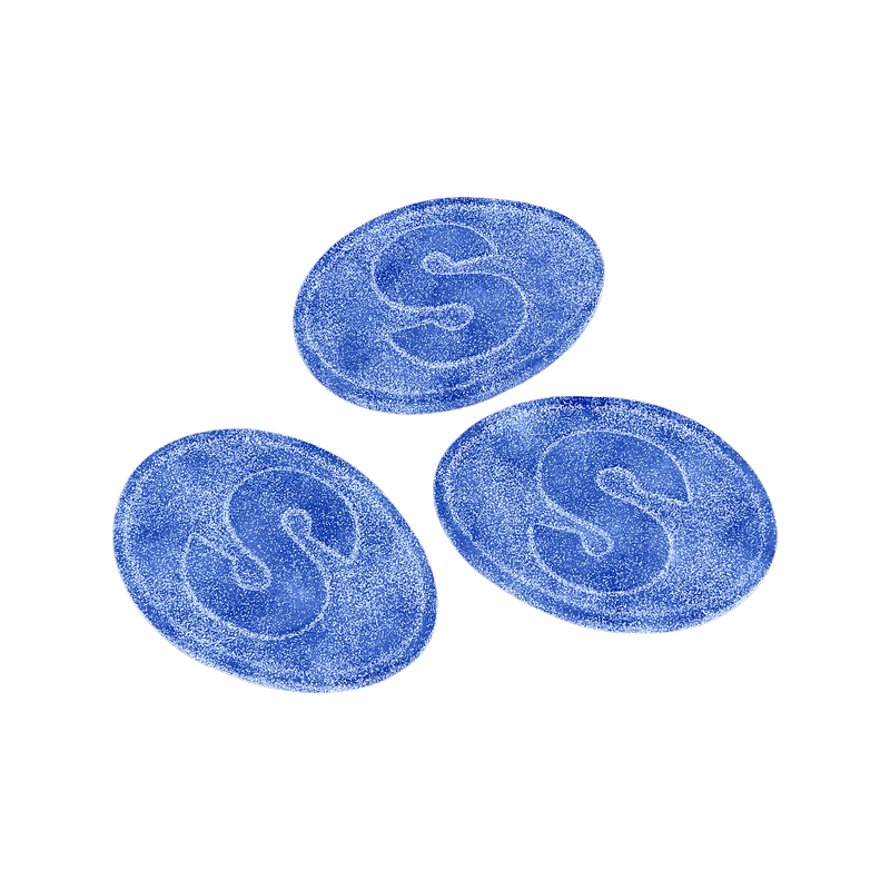 S-Märke Sour Blue Raspberry